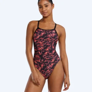 TYR swimsuit for women - Durafast Energia Diamondfit - Red/black
