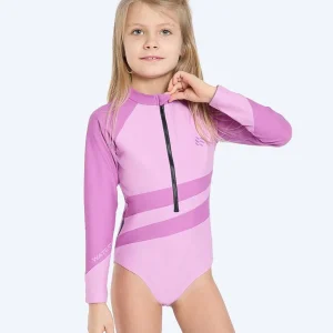 Watery UV-swimsuit for kids - Manami - Atlantic Purple