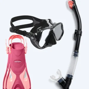 Watery snorkel set for adults - Fisher/Hudson - Pink/black