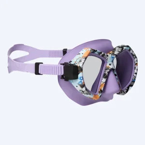 Watery diving mask for junior (8-15) - Riku Camo - Purple