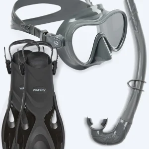 Watery snorkel set for adults - Fisher/Cliff - Grey