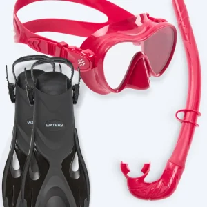 Watery snorkel set for kids - Fisher/Cliff - Red