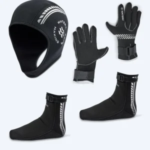 Watery neoprene set - Thermal Reptile (3 mm) - Black/silver