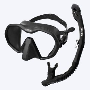 SEAC Combo snorkel set for adults - Icona - Black