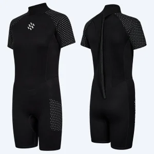Watery wetsuit for women - Short Sleeve Duncan (3mm) - Black