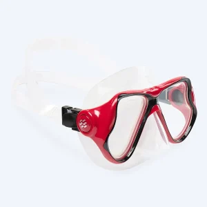 Watery diving mask for adults (from 12 years) - Hudson - Red/black