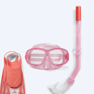 Watery snorkel set for kids (4-10) - Wyre/Bimasha - Light pink/light pink